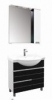 Набор мебели Доминика 100 зеркало LED цв.бел.(фасад черный)